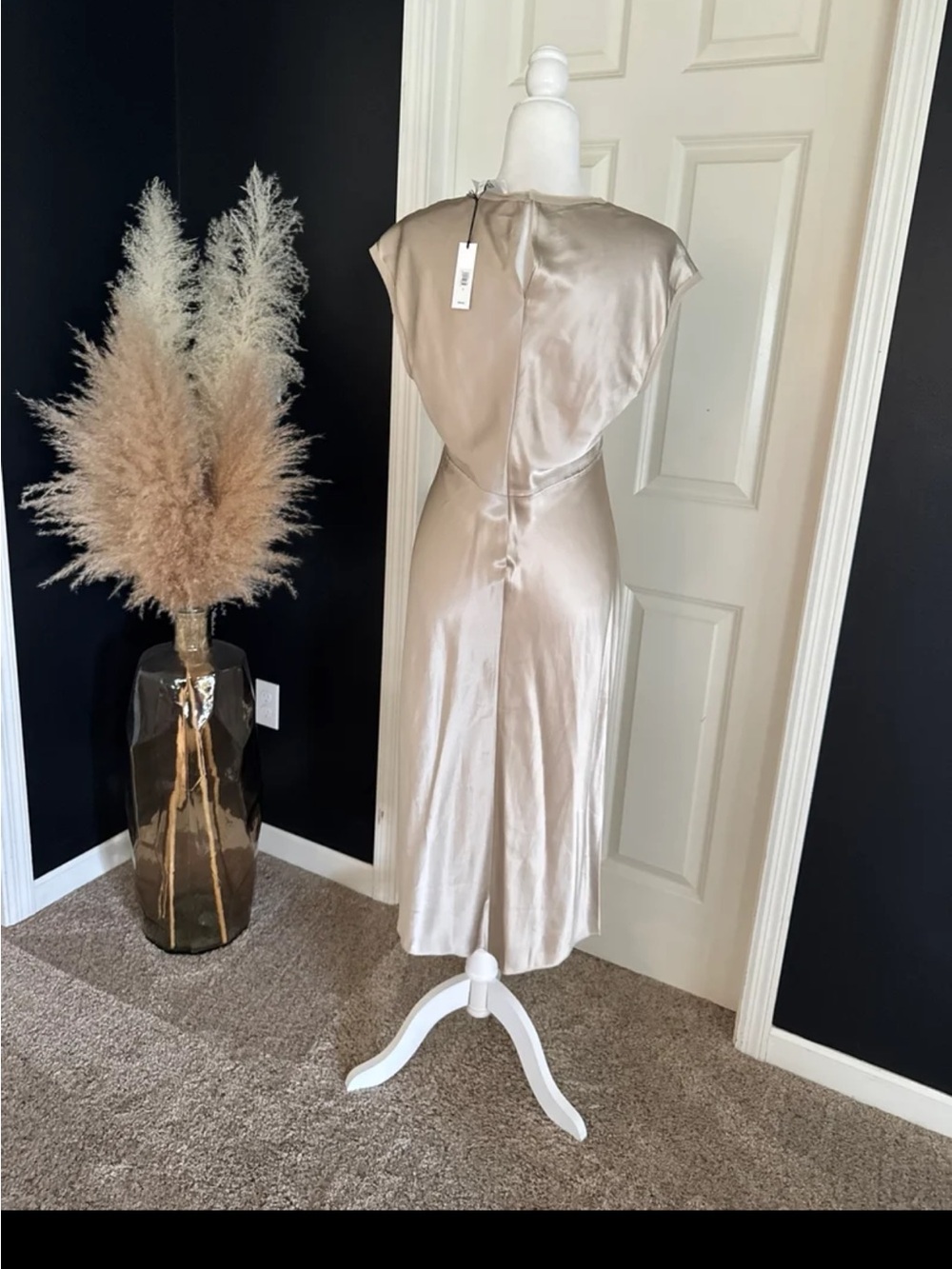 NWT BANANA REPUBLIC CLAUDETTE SILK MIDI DRESS SIZE SMALL - Picture 8 of 12